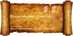 Bauernhuber Evelin névjegykártya